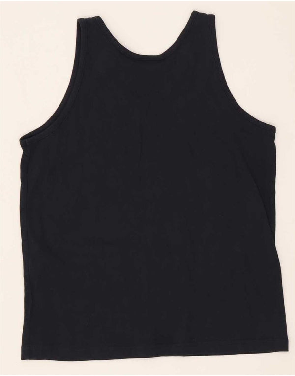 Champion Boys Vest Top 9-10 Years Medium Navy Blue Cotton