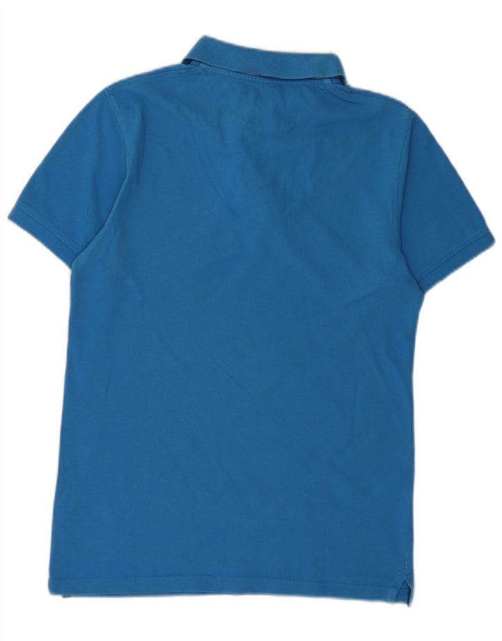 Timberland Mens Slim Fit Polo Shirt Small Blue Cotton