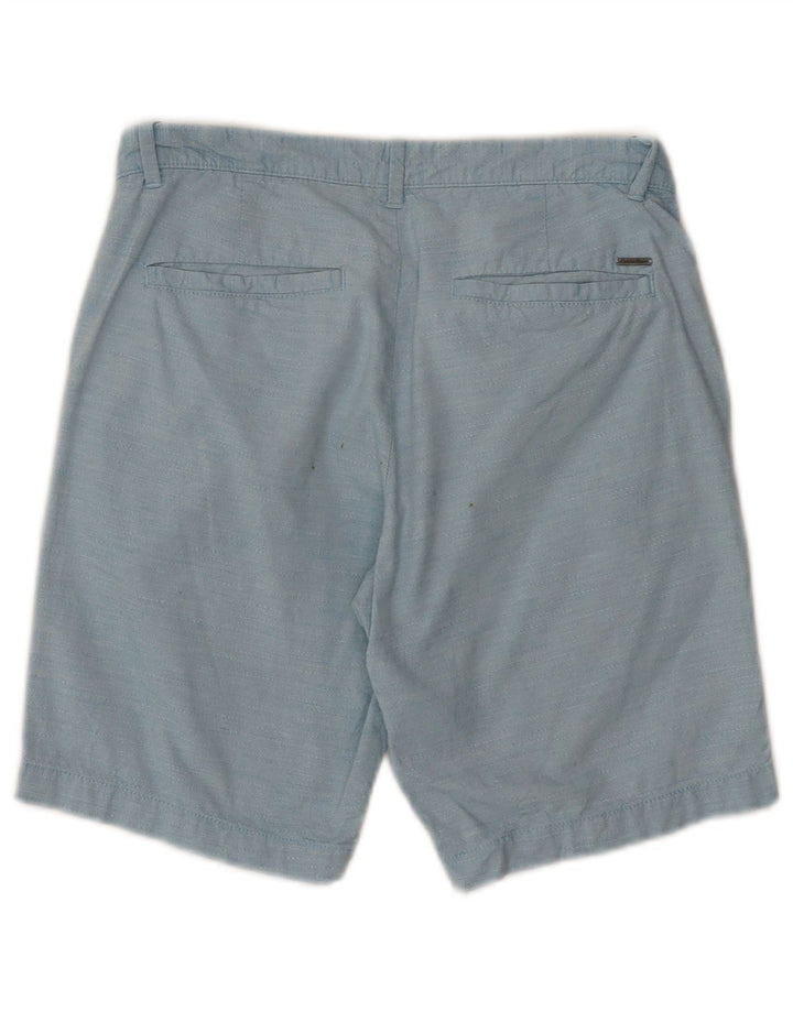Calvin Klein Mens Chino Shorts W29 Small Blue Cotton