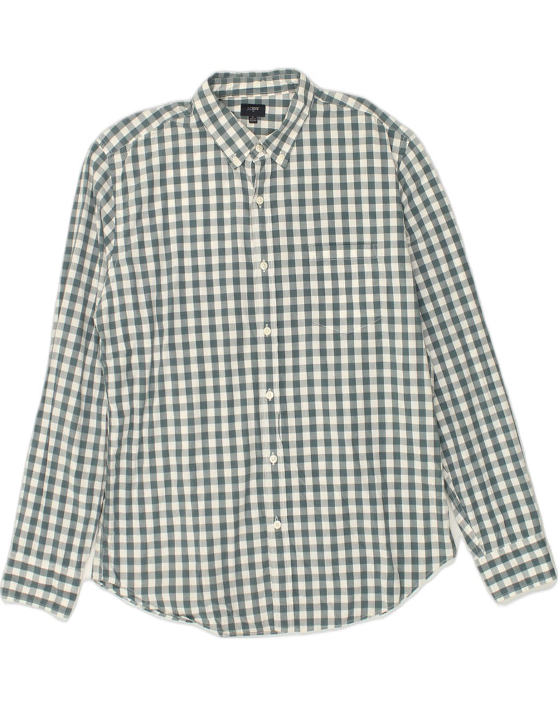 J. CREW Mens Shirt XL Grey Gingham Cotton | Vintage J. Crew | Thrift | Second-Hand J. Crew | Used Clothing | Messina Hembry 