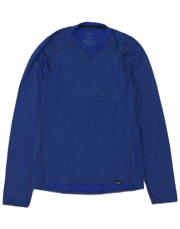 Patagonia Mens Regular Fit Top Long Sleeve XS Blue Polyester