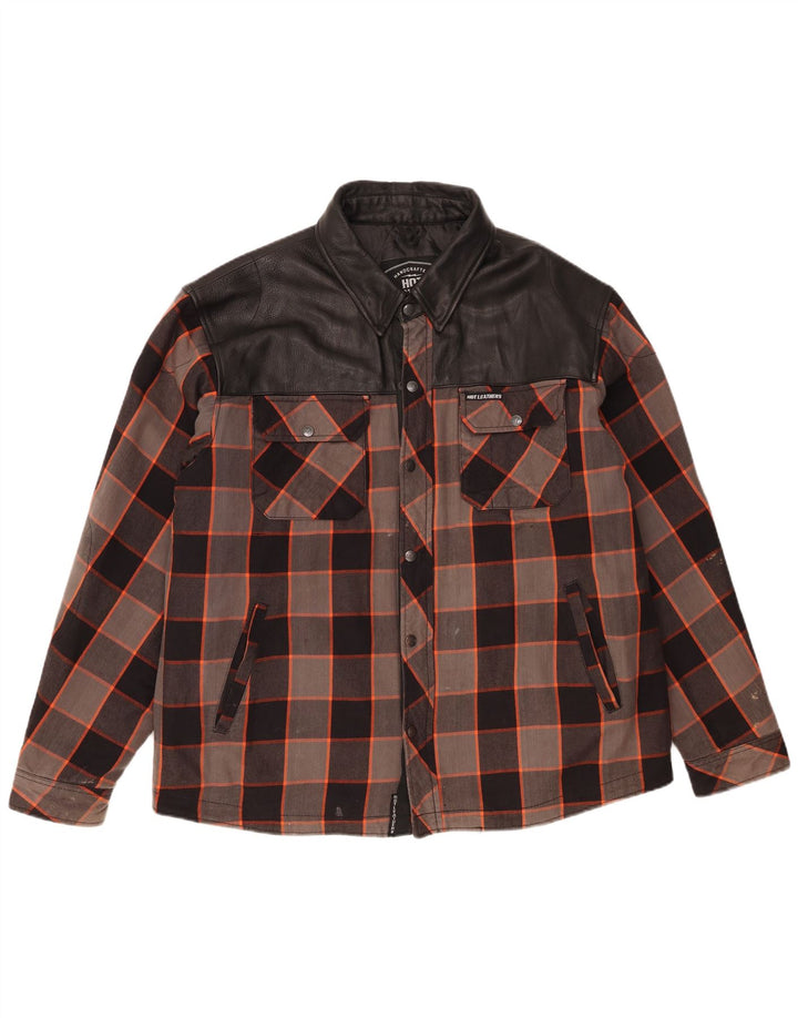 Vintage Mens Lumberjack Shirt 2XL Grey Check Cotton