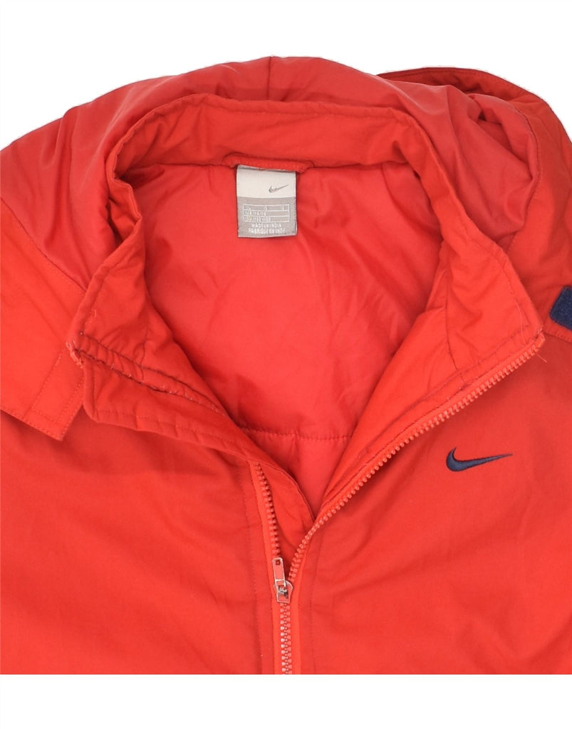 NIKE Boys Hooded Windbreaker Jacket 14-15 Years Large Red | Vintage Nike | Thrift | Second-Hand Nike | Used Clothing | Messina Hembry 