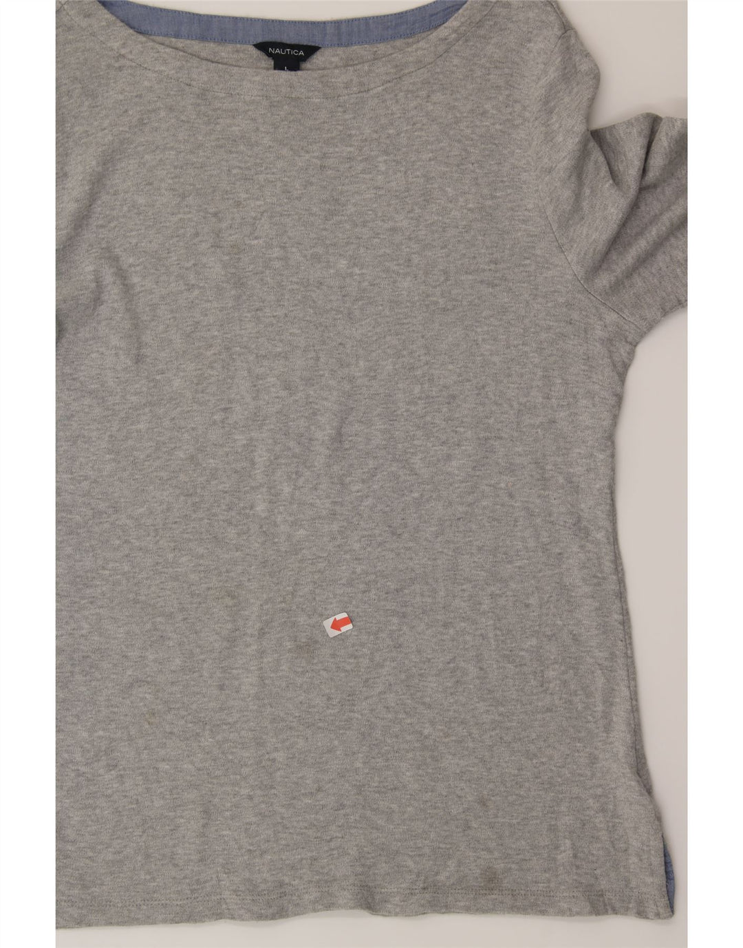 NAUTICA Womens Top 3/4 Sleeve UK 14 Large Grey Cotton Vintage Nautica and Second-Hand Nautica from Messina Hembry 