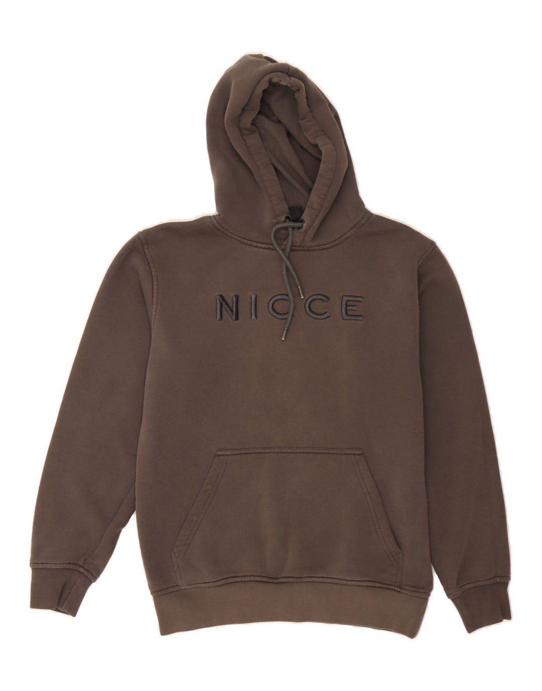NICCE Mens Graphic Hoodie Jumper XS Grey Cotton Vintage Nicce and Second-Hand Nicce from Messina Hembry 