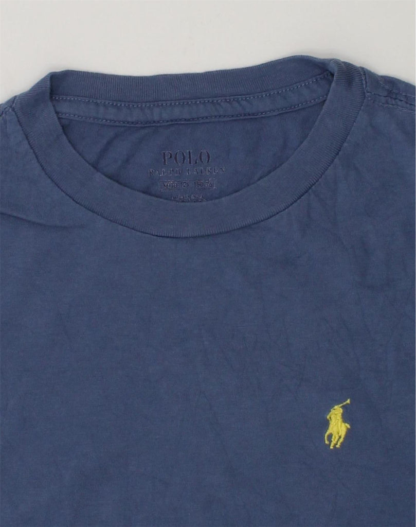 POLO RALPH LAUREN Boys T-Shirt Top 10-11 Years Medium Blue | Vintage Polo Ralph Lauren | Thrift | Second-Hand Polo Ralph Lauren | Used Clothing | Messina Hembry 