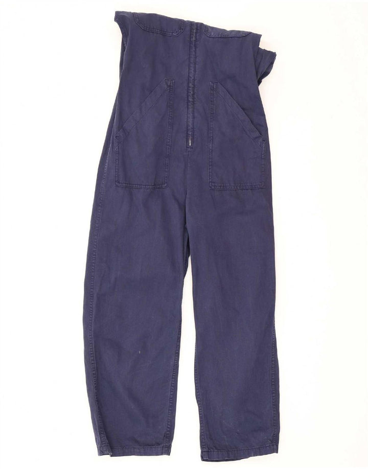 Marks & Spencer Womens Long Sleeve Jumpsuit UK 8 Small Navy Blue