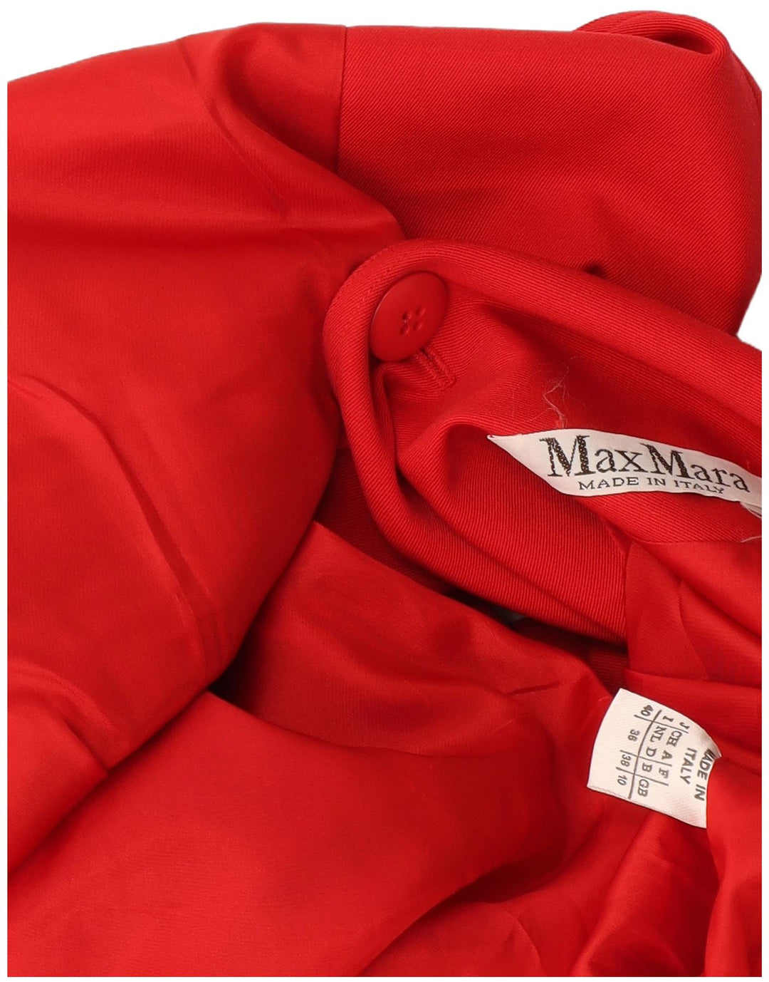 Max Mara Womens Double Breasted Oversized Blazer Jacket UK 10 Small Red