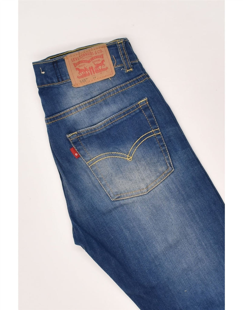 LEVI'S Girls 510 Skinny Jeans 13-14 Years W28 L31 Blue Cotton | Vintage Levi's | Thrift | Second-Hand Levi's | Used Clothing | Messina Hembry 