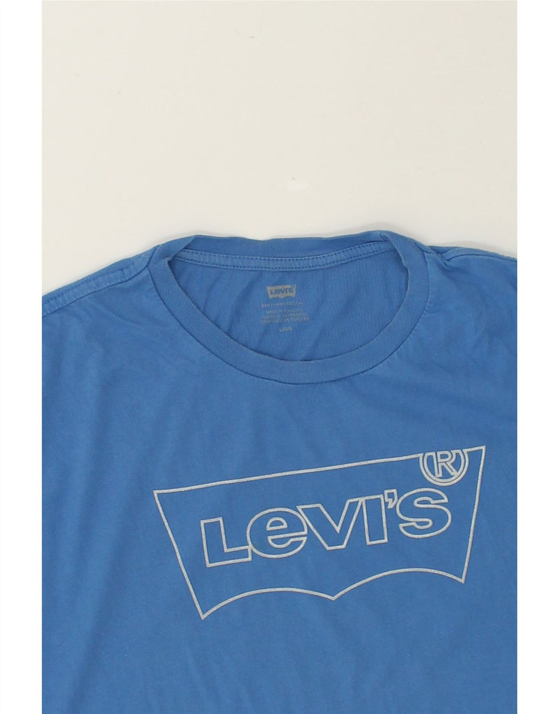 LEVI'S Mens Graphic T-Shirt Top Large Blue Cotton | Vintage Levi's | Thrift | Second-Hand Levi's | Used Clothing | Messina Hembry 