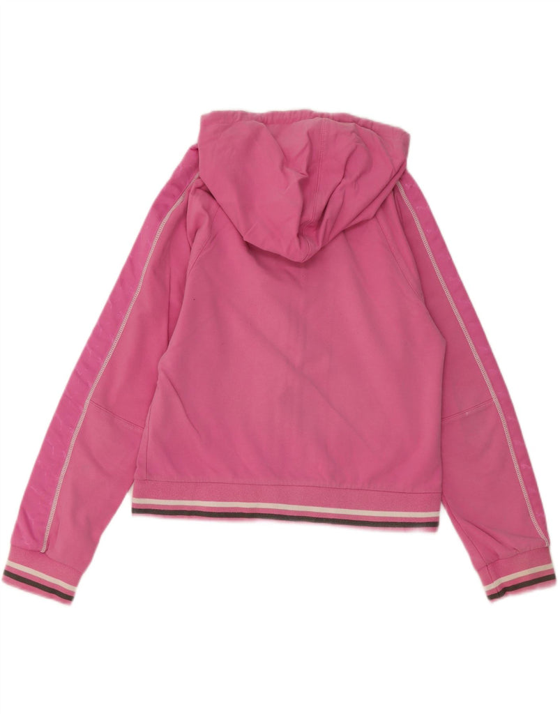 PUMA Womens Graphic Zip Hoodie Sweater UK 12 Medium  Pink Colourblock Vintage Puma and Second-Hand Puma from Messina Hembry 
