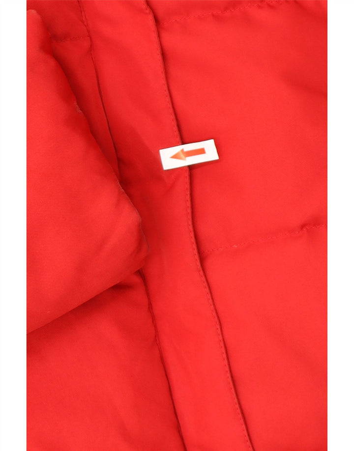Champion Womens Hooded Padded Jacket UK 14 Medium Red Polyester