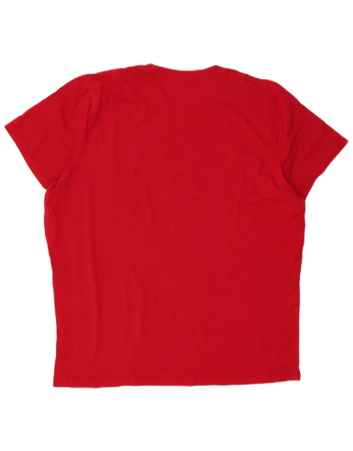 Hollister Mens T-Shirt Top 2XL Red Cotton