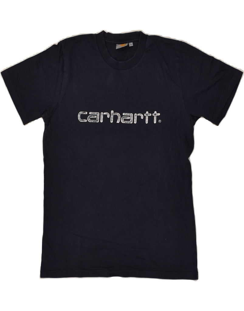 CARHARTT Mens Graphic T-Shirt Top XS Navy Blue Cotton | Vintage Carhartt | Thrift | Second-Hand Carhartt | Used Clothing | Messina Hembry 