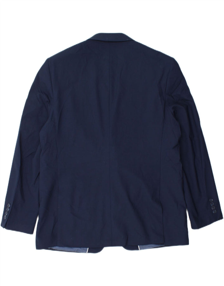 Marks & Spencer Mens 2 Button Blazer Jacket EU 56 3XL Navy Blue Wool