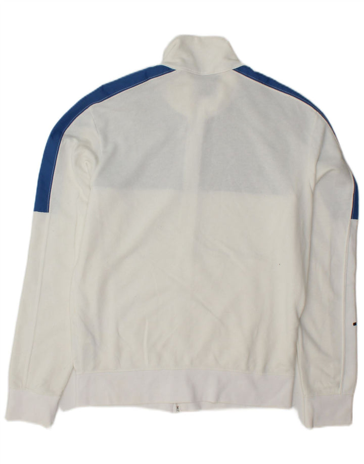 CHAMPION Mens Graphic Tracksuit Top Jacket Small White Colourblock Cotton