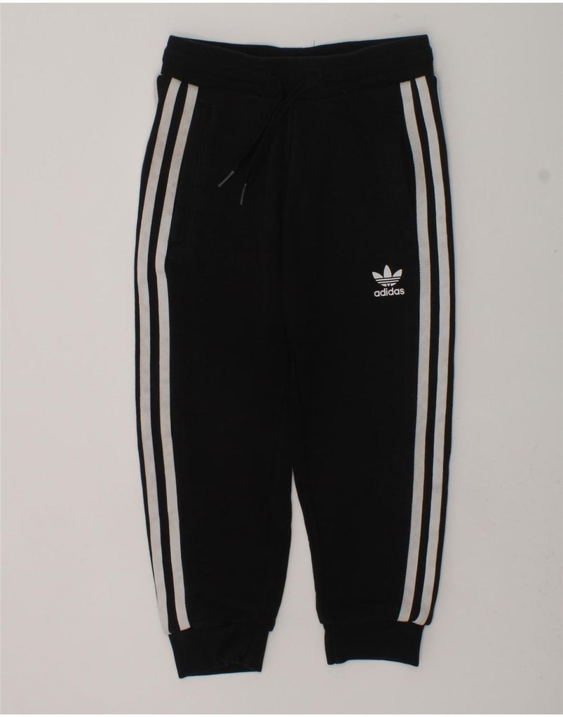 ADIDAS Boys Tracksuit Trousers Joggers 4-5 Years Black Cotton | Vintage Adidas | Thrift | Second-Hand Adidas | Used Clothing | Messina Hembry 