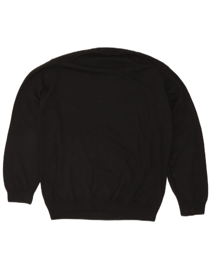 Marks & Spencer Mens Crew Neck Jumper Sweater Large Black Wool