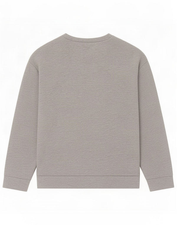 Max Mara Womens Weekend Sweatshirt Jumper UK 16 Large Grey Cotton Butterfly