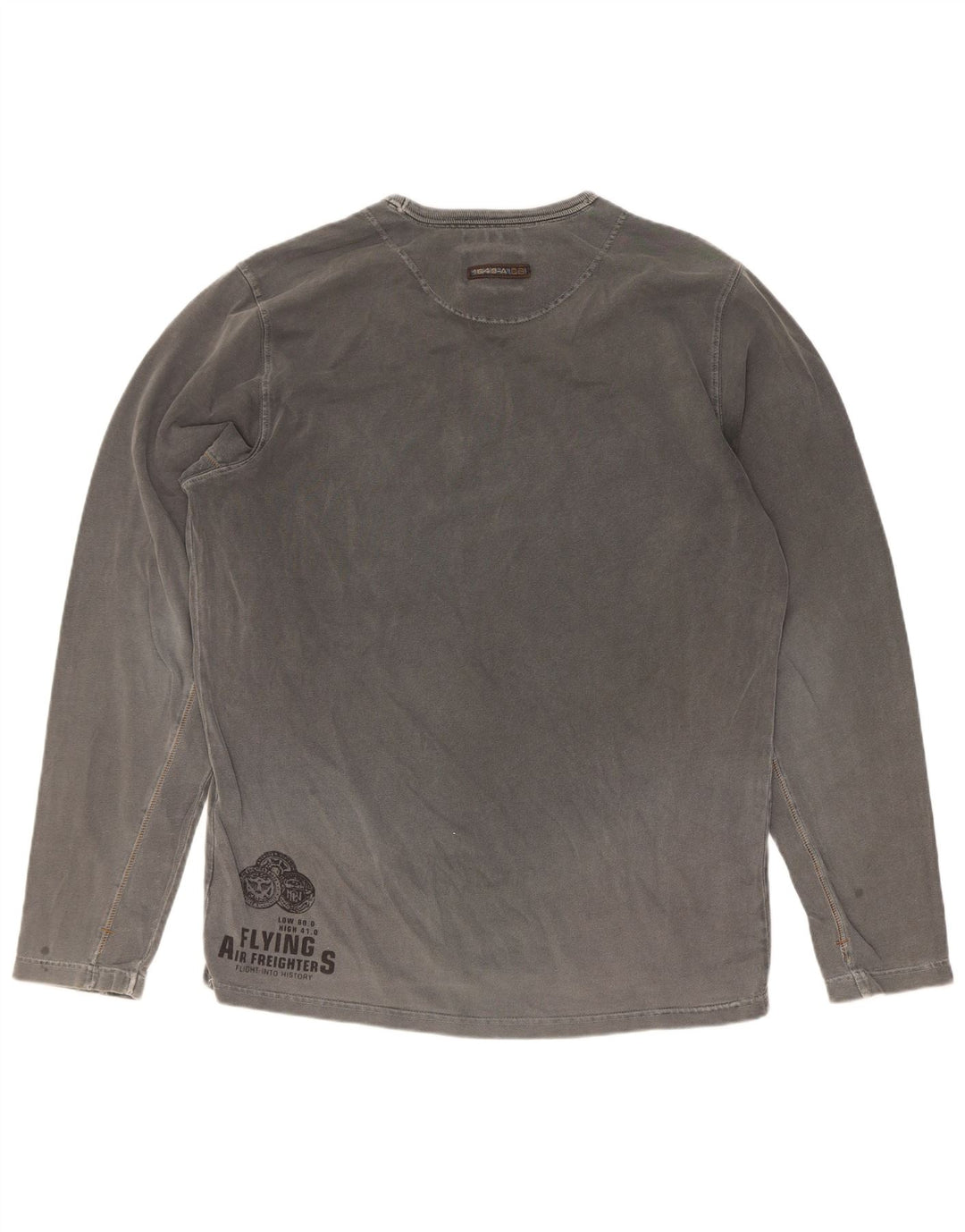 Pall Mall Mens Graphic Top Long Sleeve Large Grey