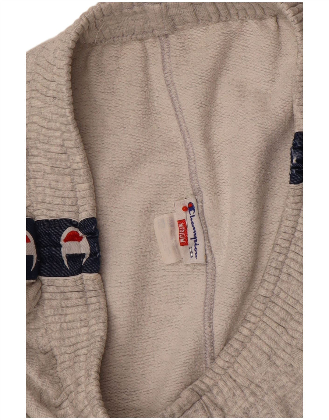Champion Mens Graphic Tracksuit Trousers Medium  Grey Colourblock Cotton