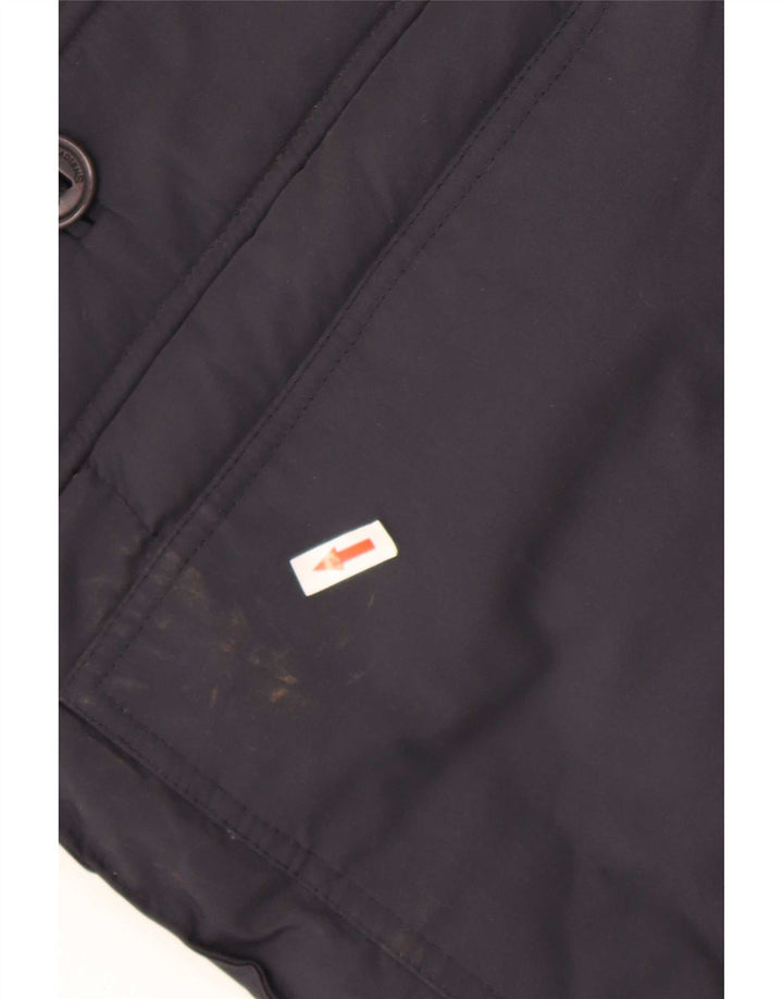 Canadiens Mens Padded Jacket UK 42 XL Navy Blue Cotton