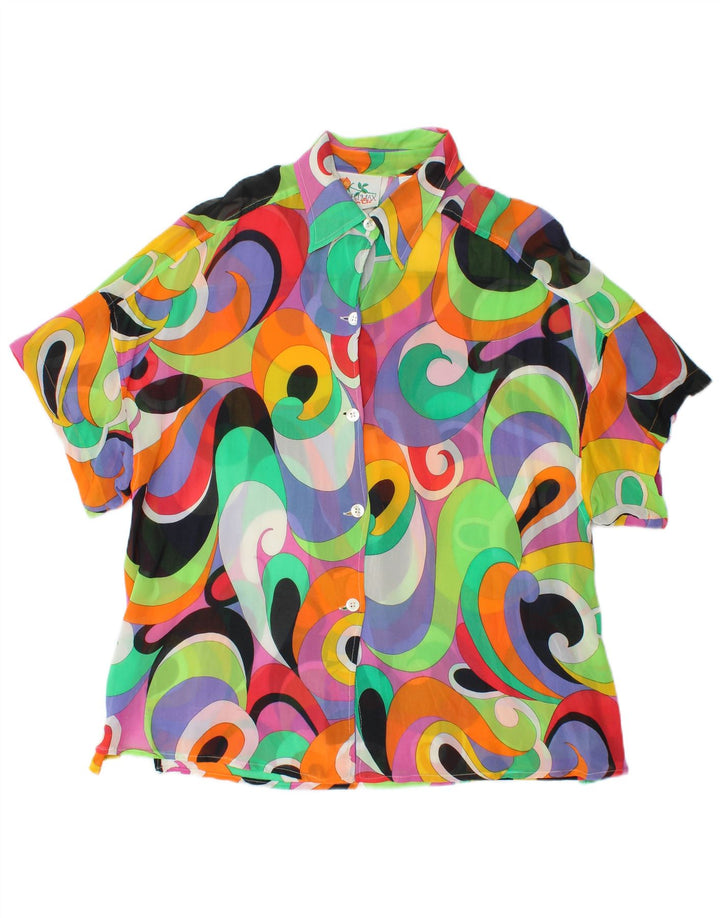 Sportmax Womens Oversized Shirt Blouse UK 10 Small Multicoloured Paisley