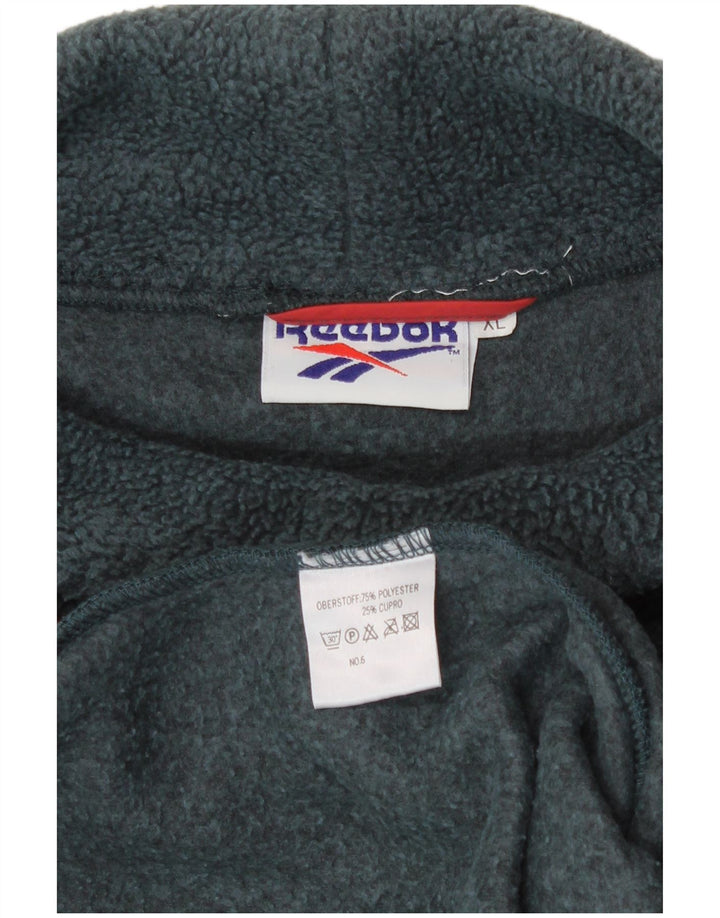Reebok Mens Roll Neck Fleece Jumper XL Green Polyester