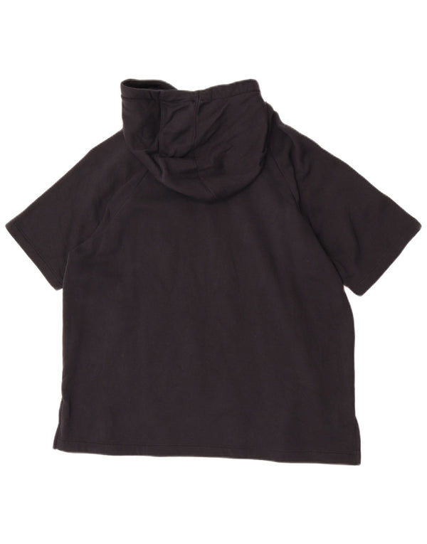 Under Armour Womens Graphic Short Sleeve Hoodie Jumper UK 16 Large Black