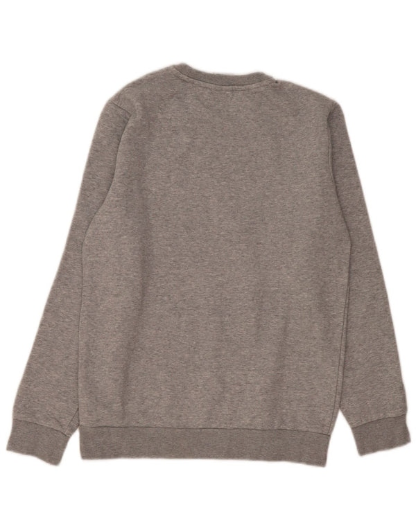 Adidas Boys Sweatshirt Jumper 13-14 Years Grey Flecked Cotton