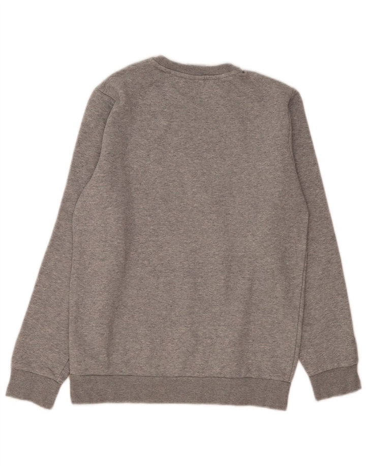 Adidas Boys Sweatshirt Jumper 13-14 Years Grey Flecked Cotton