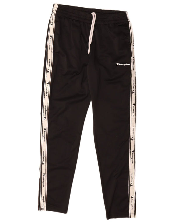 Champion Mens Graphic Tracksuit Trousers Medium Black Colourblock Polyester