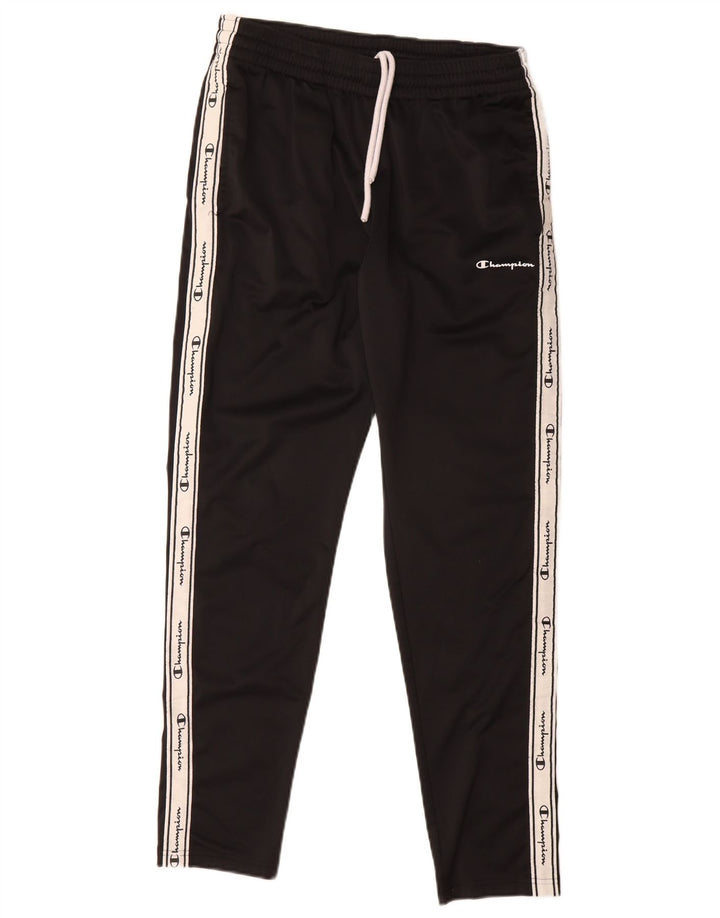 Champion Mens Graphic Tracksuit Trousers Medium Black Colourblock Polyester