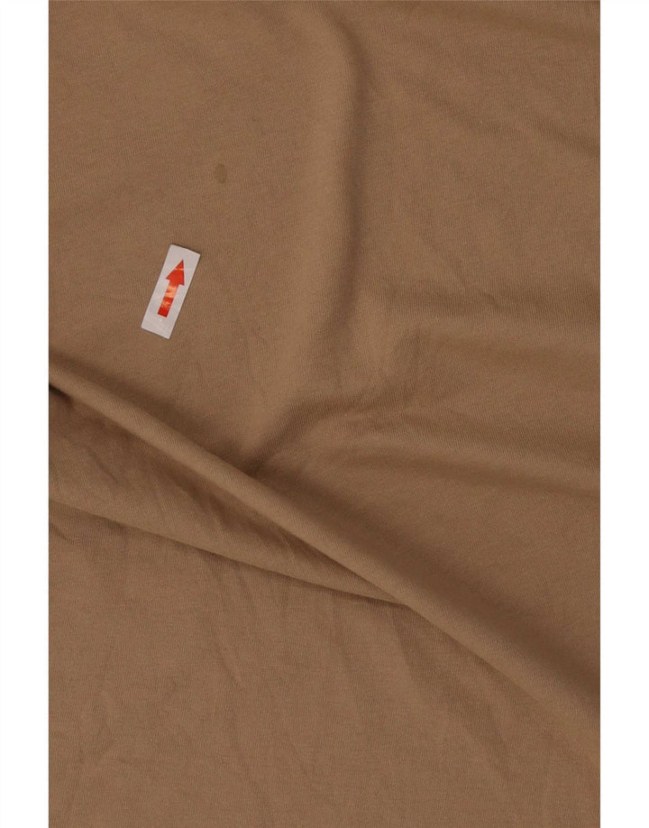 Adidas Mens T-Shirt Top XL Brown Cotton