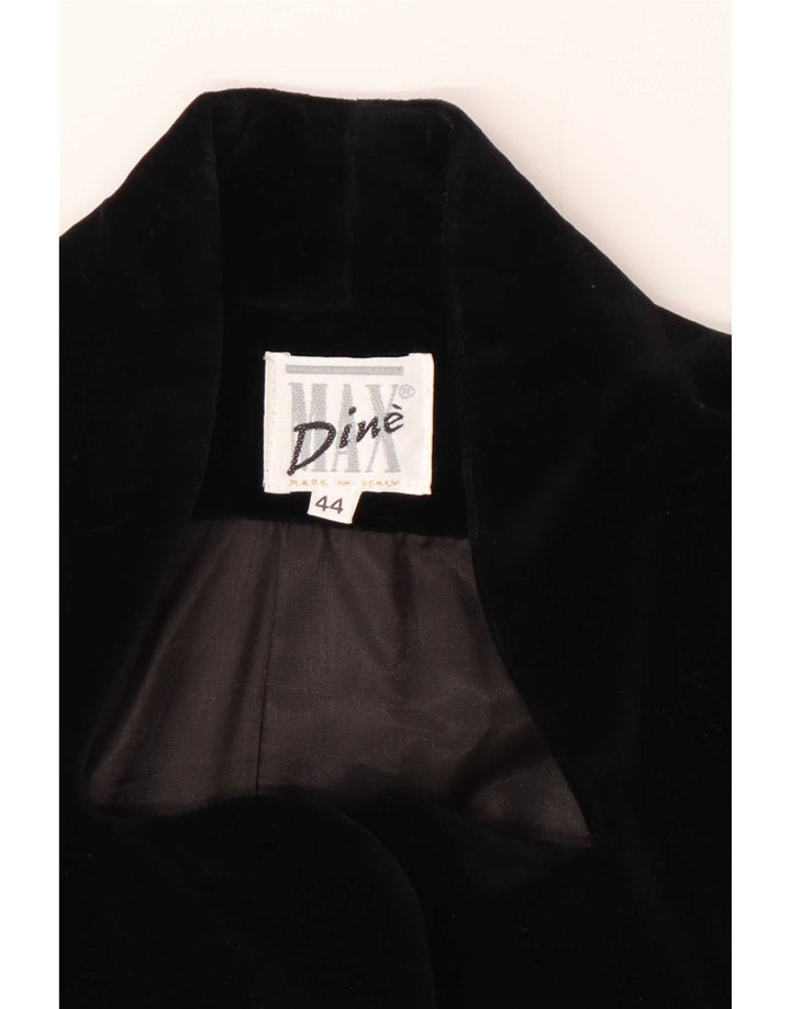 Max Dine Womens Velvet Bolero Jacket IT 44 Medium Black Cotton