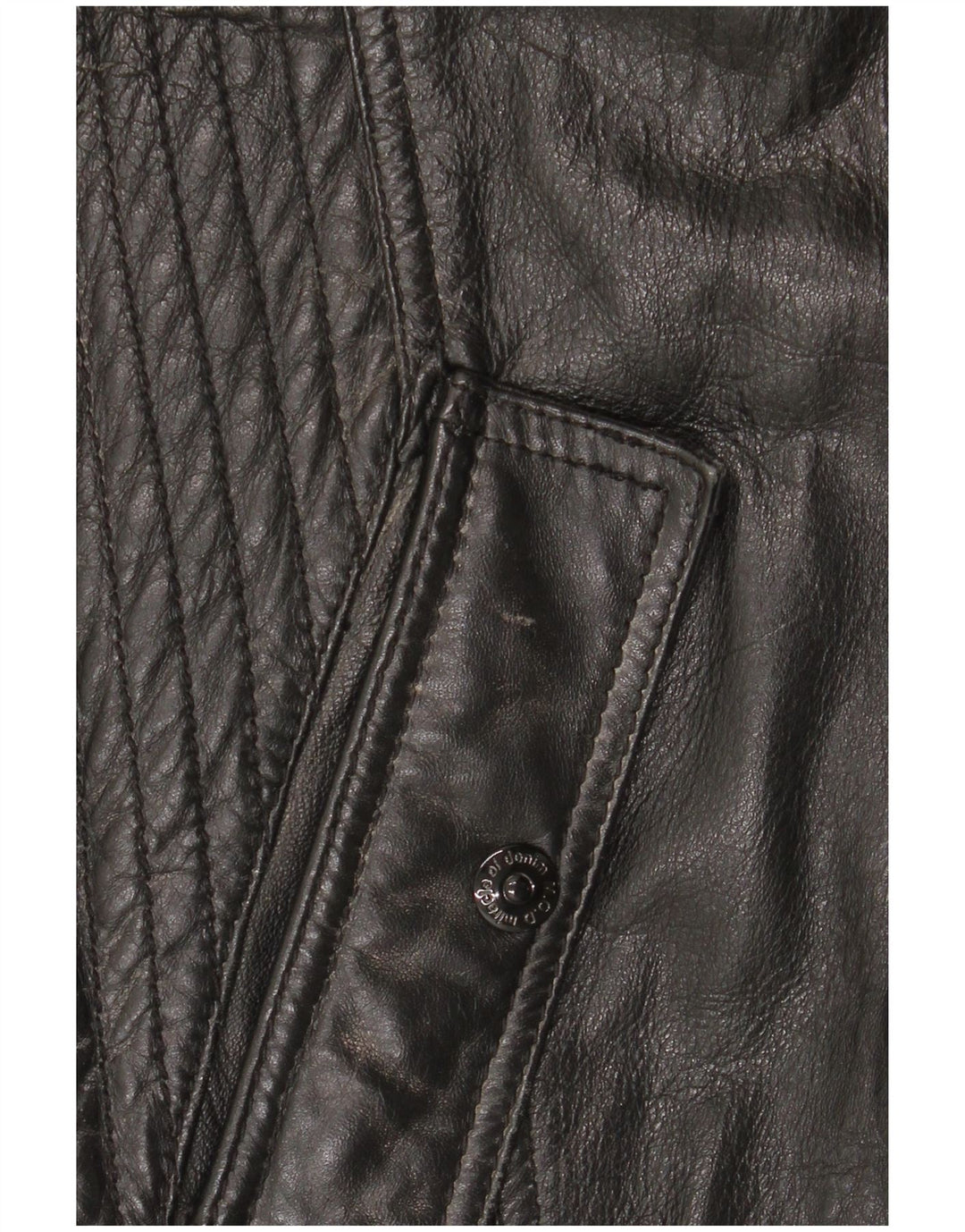Vintage Mens Leather Jacket UK 42 XL Black Leather