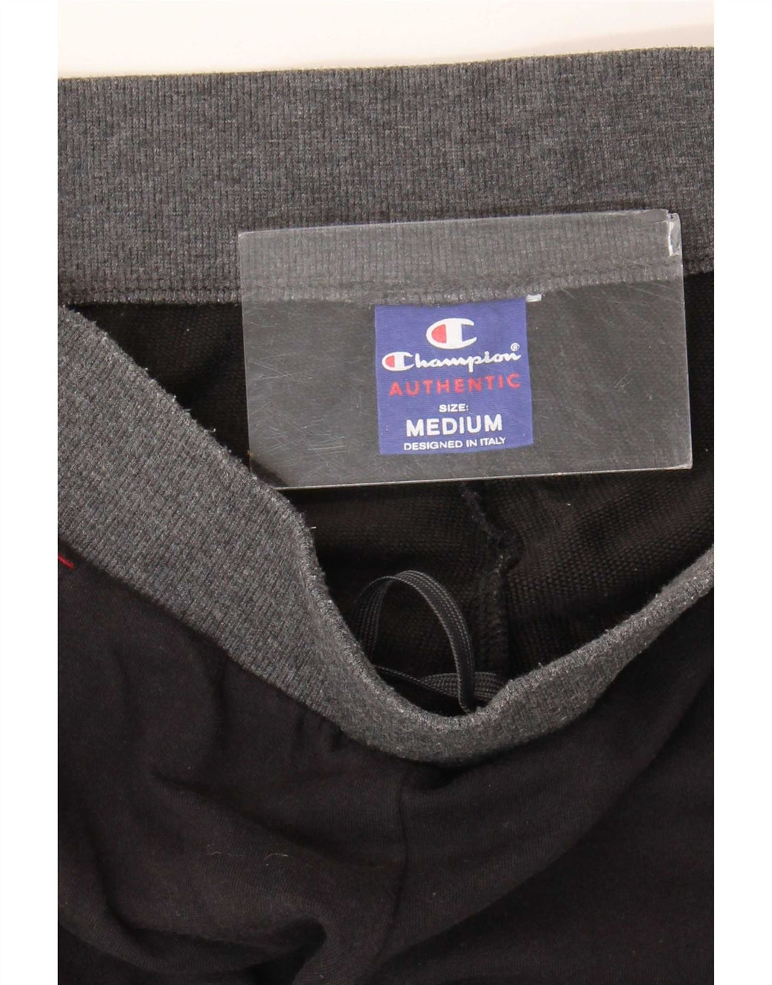 Champion Womens Crop Tracksuit Trousers UK 12 Medium Black Colourblock