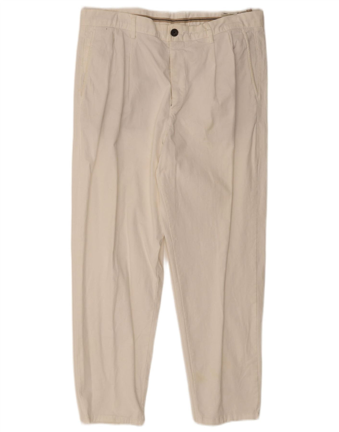 Zara Mens Pegged Chino Trousers EU 44 Large W34 L26 White