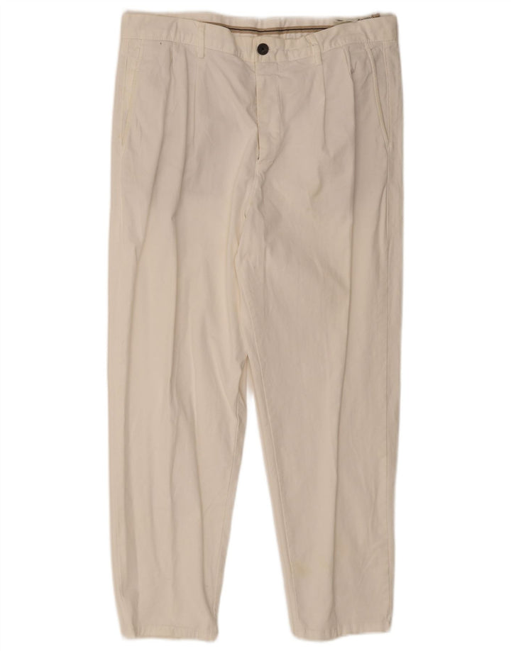 Zara Mens Pegged Chino Trousers EU 44 Large W34 L26 White
