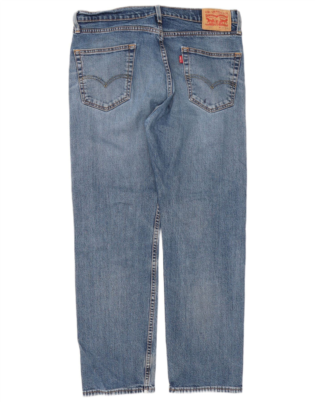 Levi's Mens 505 Regular Straight Jeans W34 L30 Blue Cotton