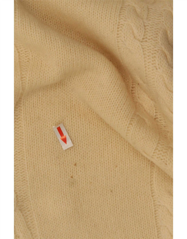 Cacharel Mens Polo Neck Jumper Sweater IT 52 Large Beige Wool