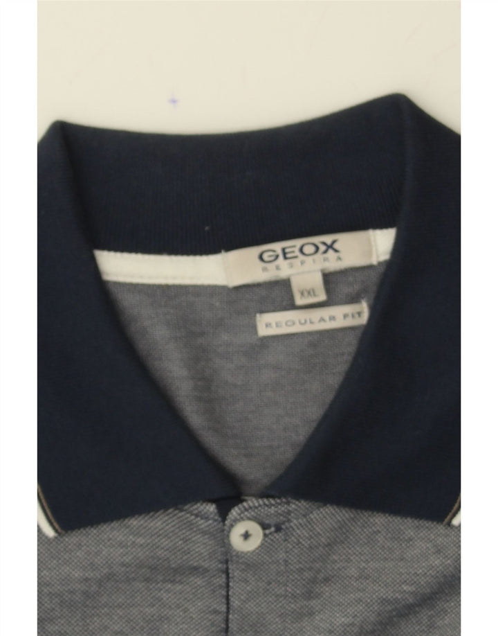 GEOX Mens Regular Fit Polo Shirt 2XL Grey Vintage Geox and Second-Hand Geox from Messina Hembry 