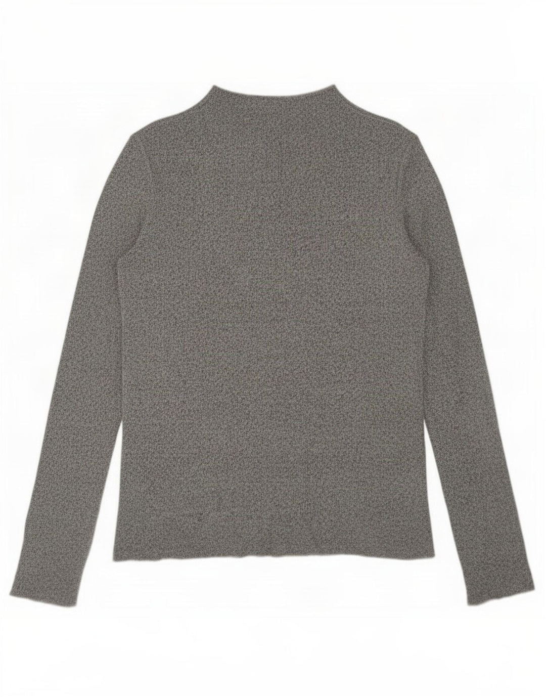 Zara Womens Top Long Sleeve UK 14 Medium Grey Flecked Viscose