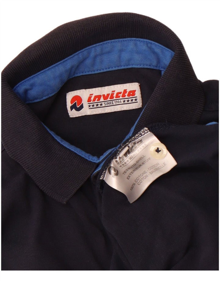INVICTA Mens Polo Shirt XS Navy Blue Cotton
