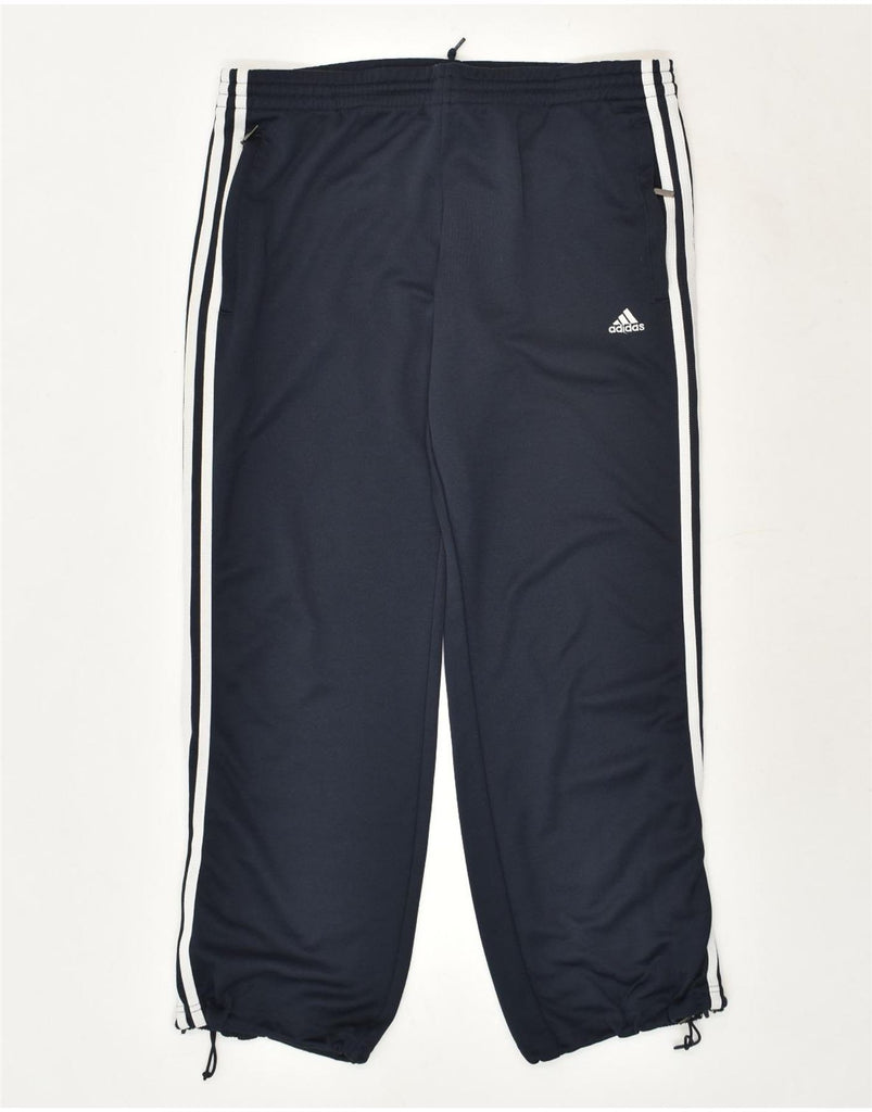 ADIDAS Mens Tracksuit Trousers UK 36/38 Small Navy Blue Polyester | Vintage Adidas | Thrift | Second-Hand Adidas | Used Clothing | Messina Hembry 