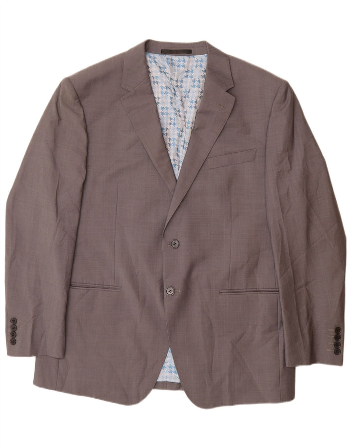 Marks & Spencer Mens 2 Button Blazer Jacket UK 38 Medium Grey Wool