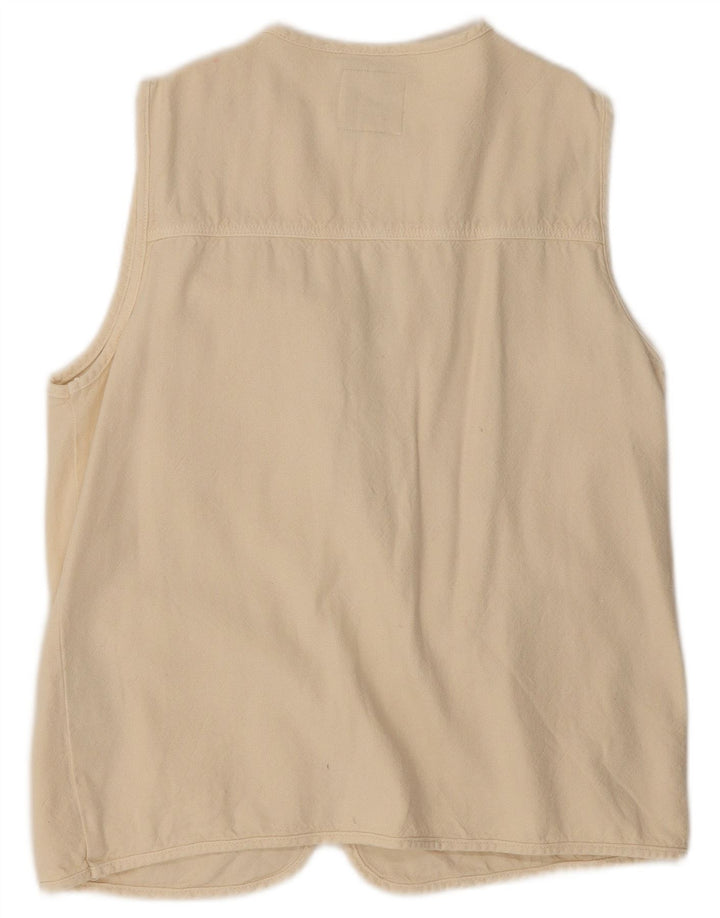 Zara Boys Utility Gilet 13-14 Years Off White Cotton