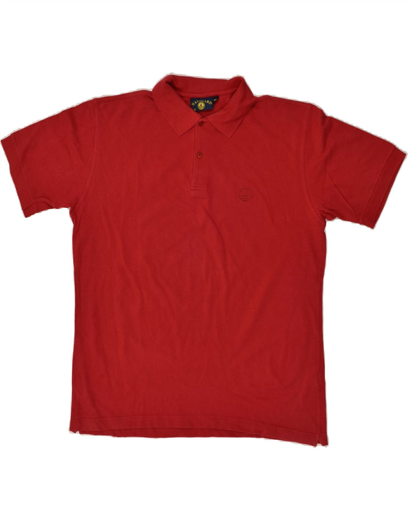 NAVIGARE Mens Polo Shirt XL Red Cotton | Vintage Navigare | Thrift | Second-Hand Navigare | Used Clothing | Messina Hembry 