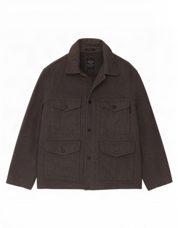 Seventy Mens Utility Jacket UK 42 XL Grey Wool
