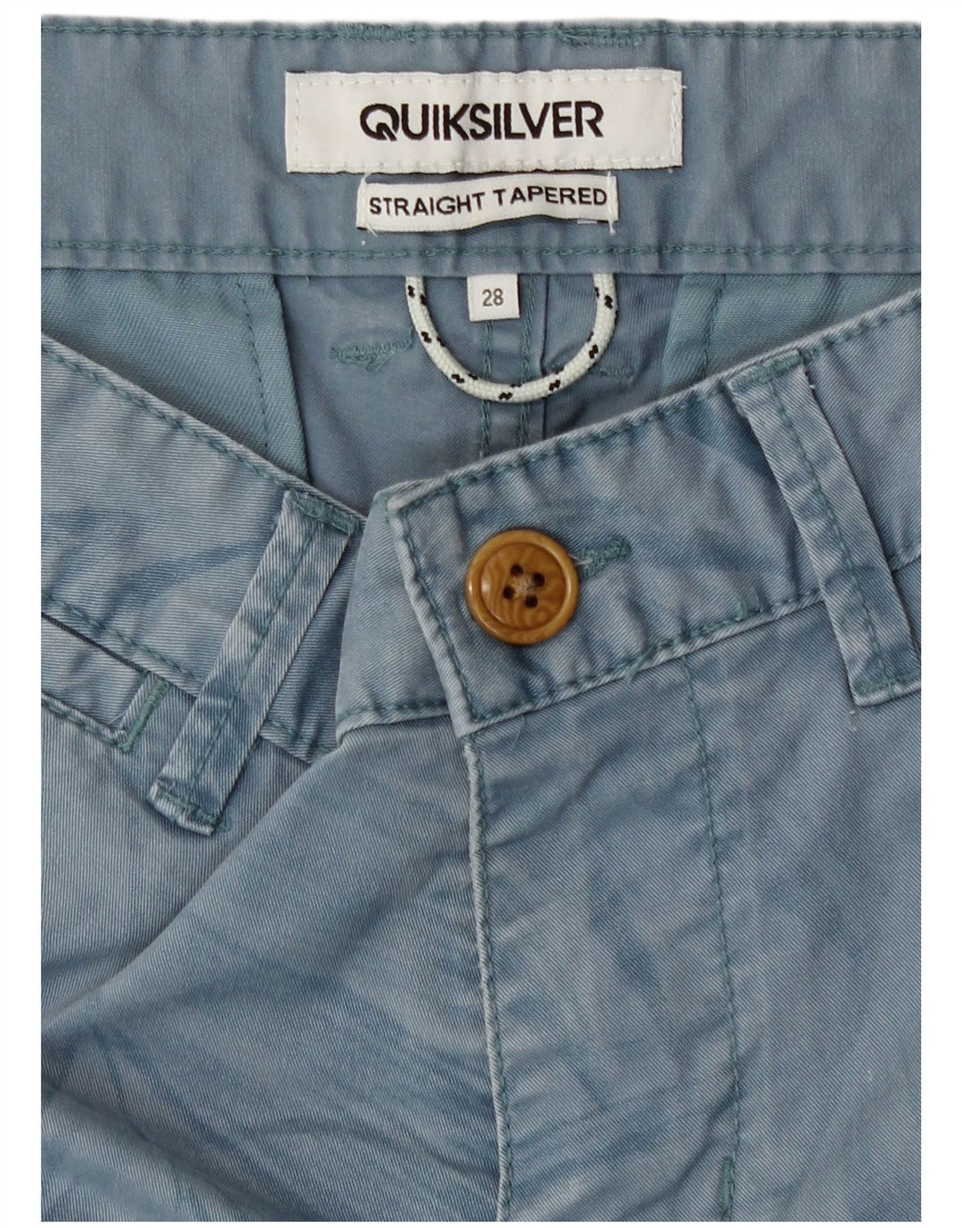 Quiksilver Mens Chino Shorts W28 Small Blue Floral Cotton